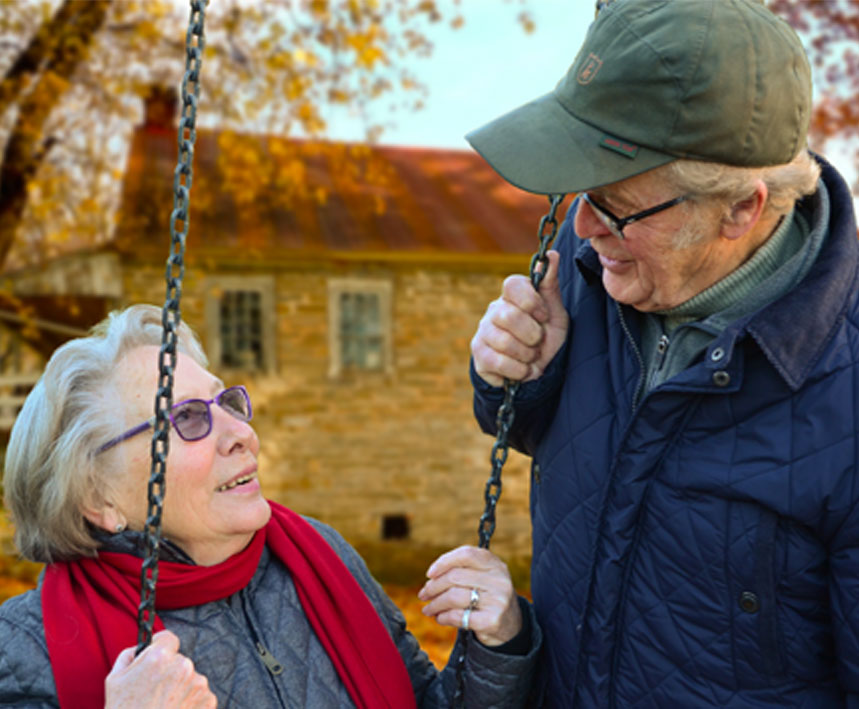 Elderly Couple Staying Active